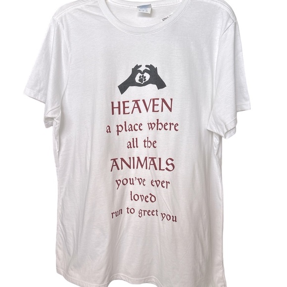 White Unisex Statement Short Sleeves TShirt For Dog Lovers XL BNWOT - Picture 3 of 6